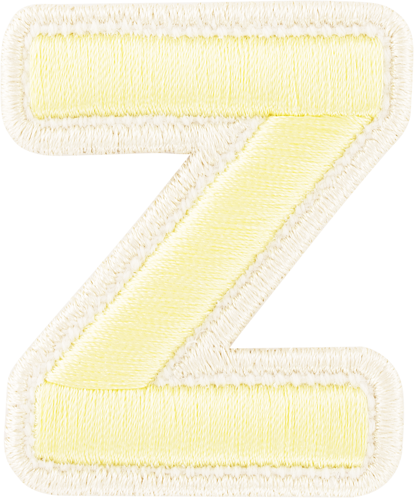 Banana Rolled Embroidery Letter Patches