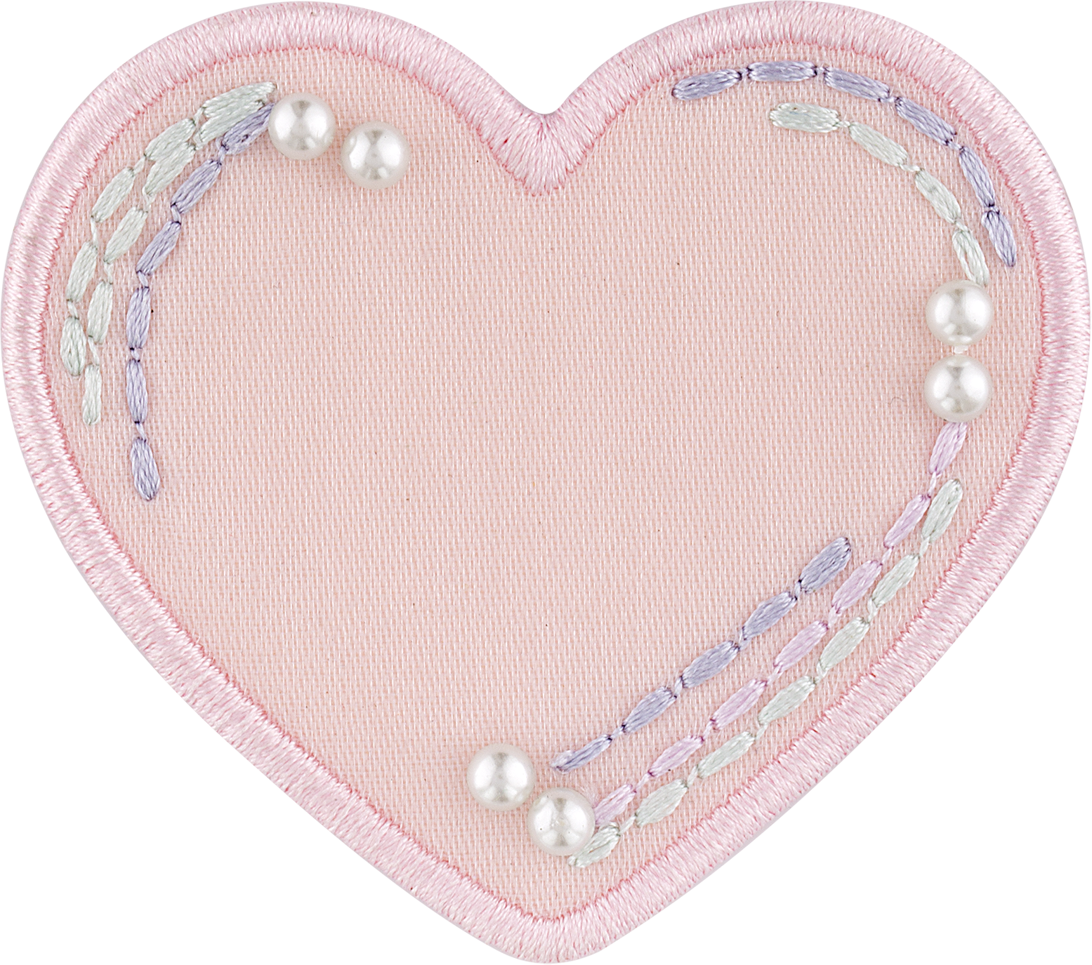 Pearl-Embellished Heart Patch