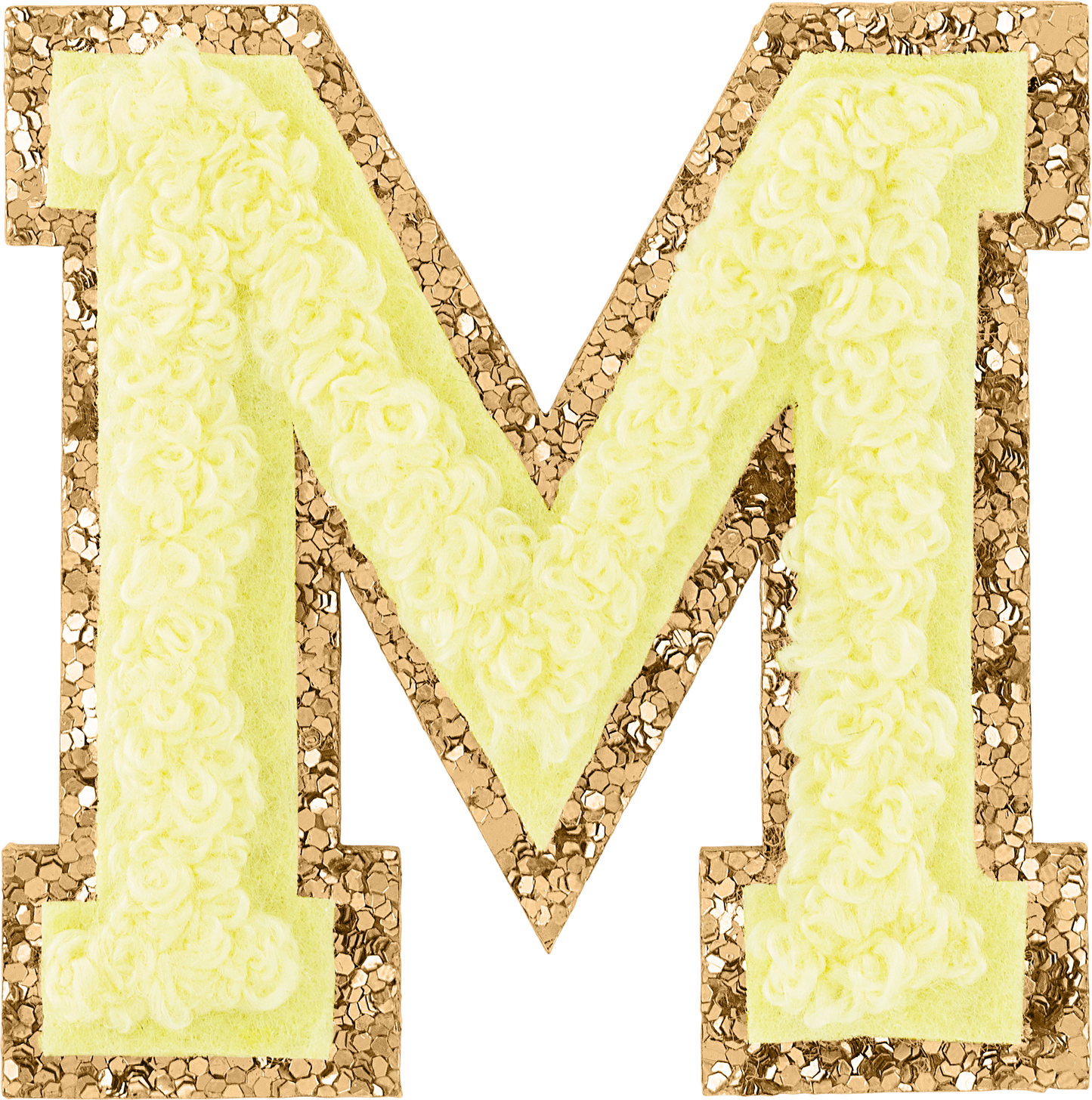 Banana Glitter Varsity Letter Patches