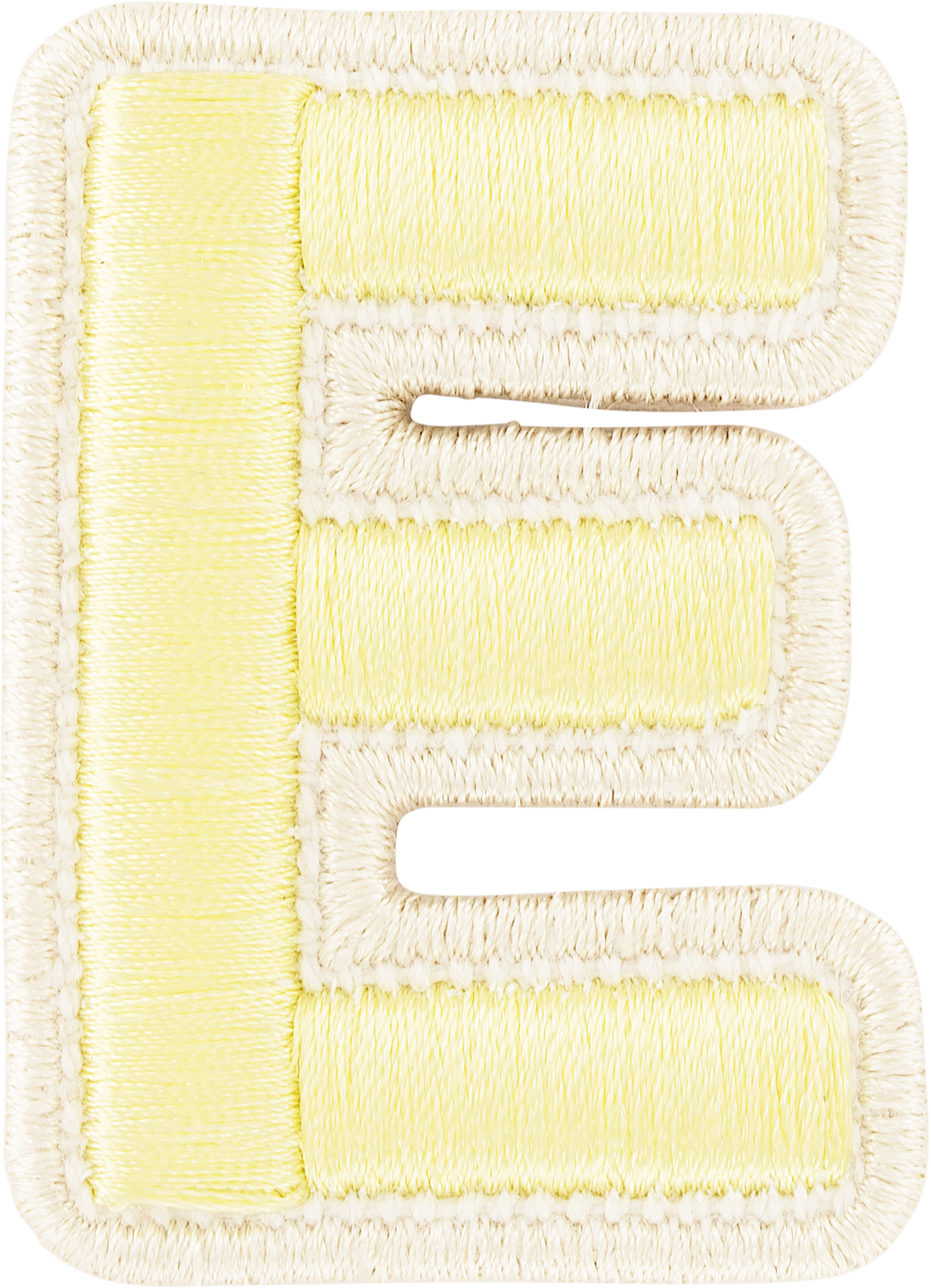 Banana Rolled Embroidery Letter Patches