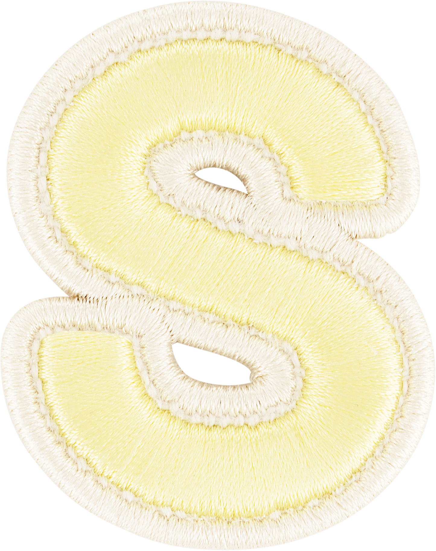 Banana Rolled Embroidery Letter Patches