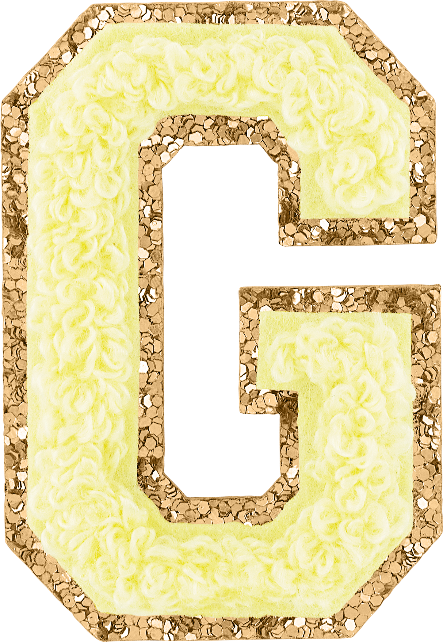 Banana Glitter Varsity Letter Patches