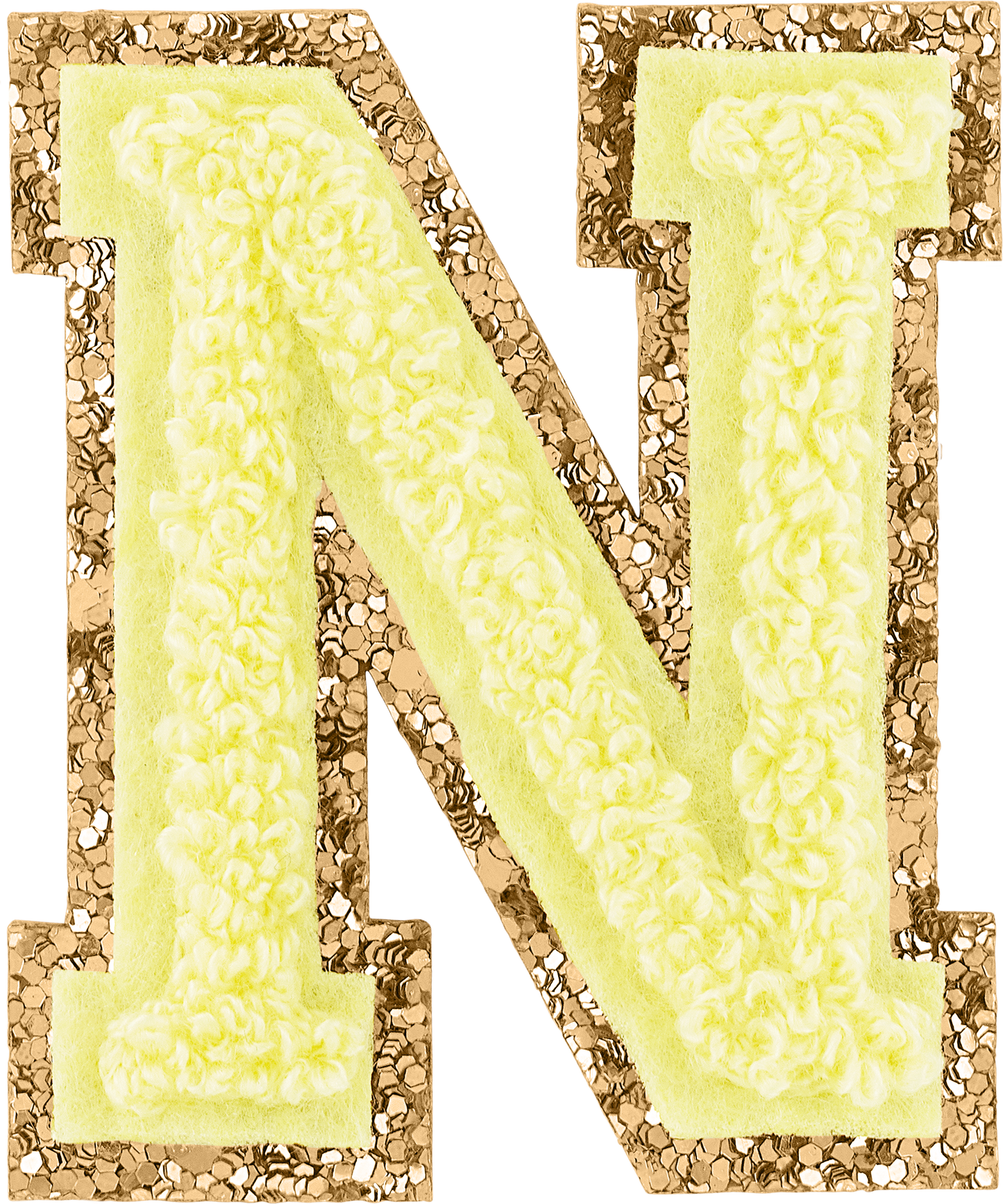 Banana Glitter Varsity Letter Patches