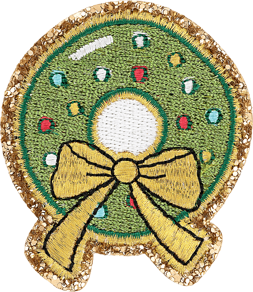 Glitter Varsity Wreath Patch