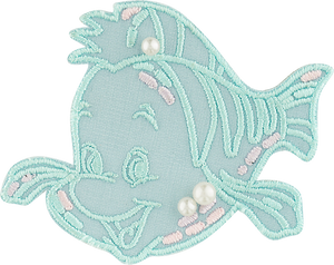 Disney Princess Little Mermaid Embellished Flounder Patch