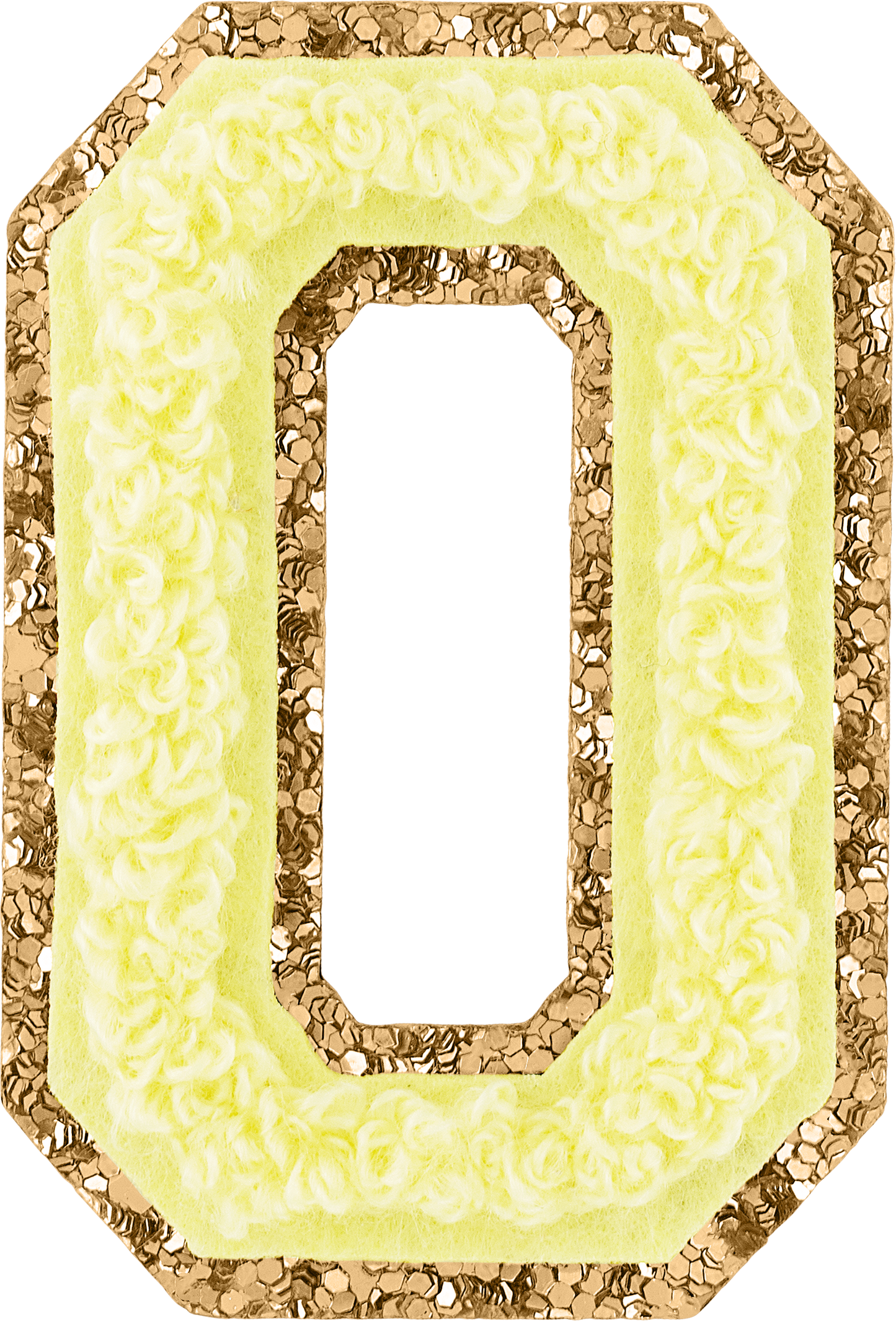 Banana Glitter Varsity Letter Patches