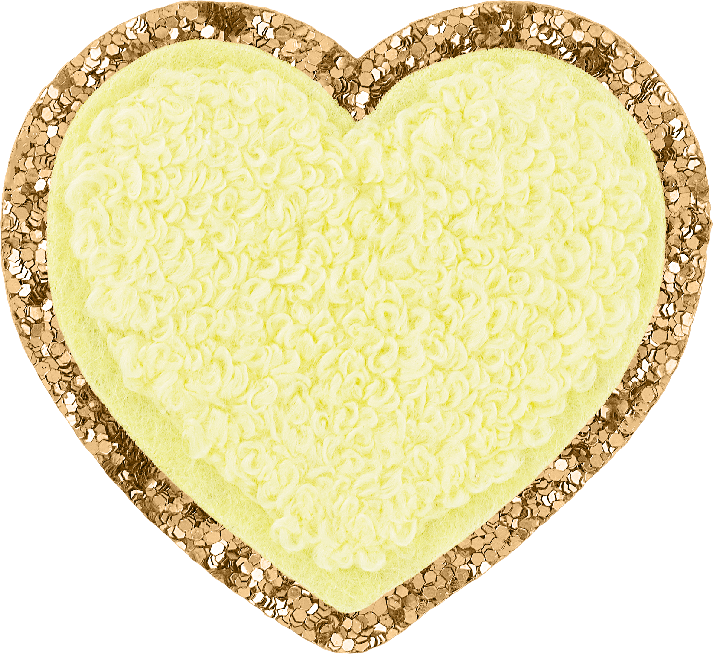 Banana Glitter Heart Patch