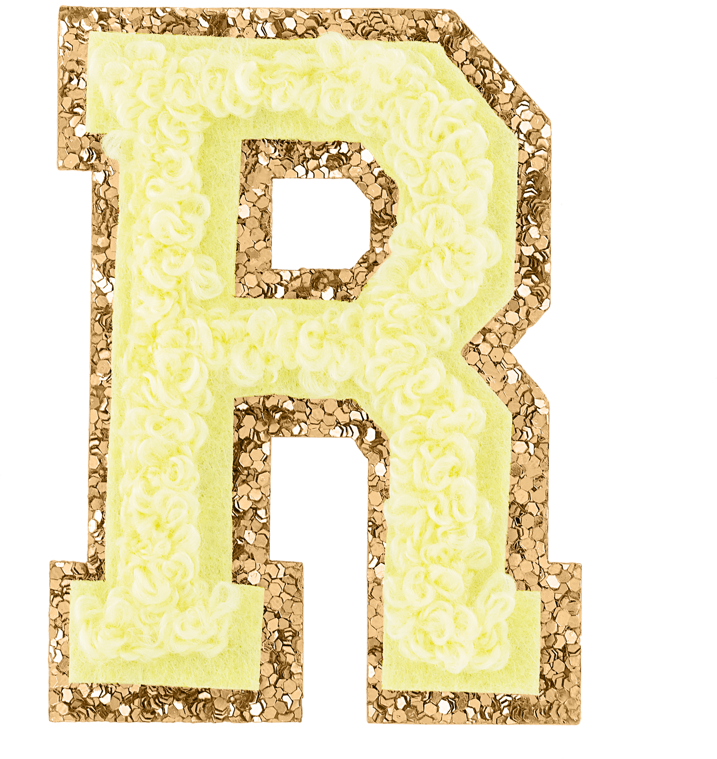 Banana Glitter Varsity Letter Patches