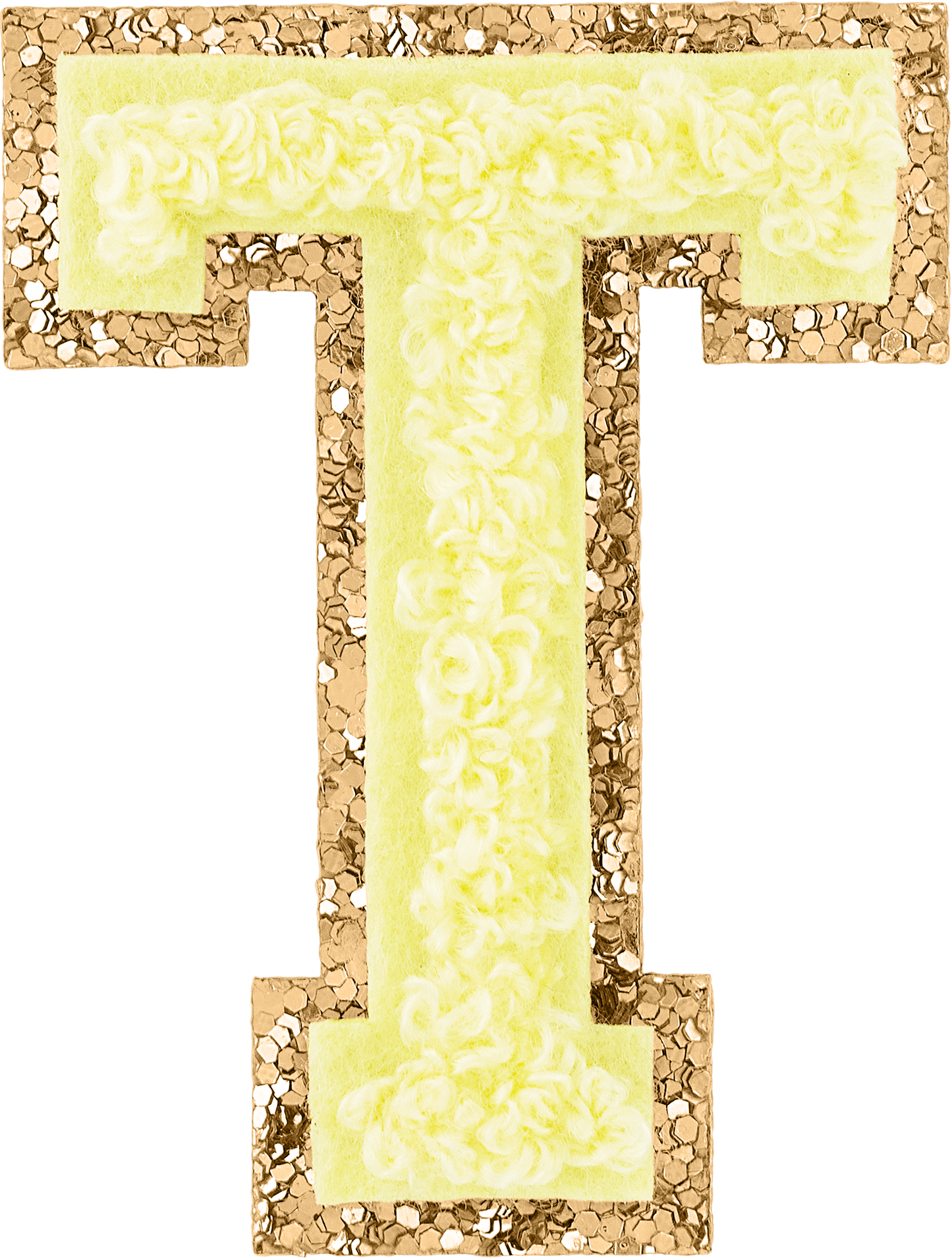 Banana Glitter Varsity Letter Patches