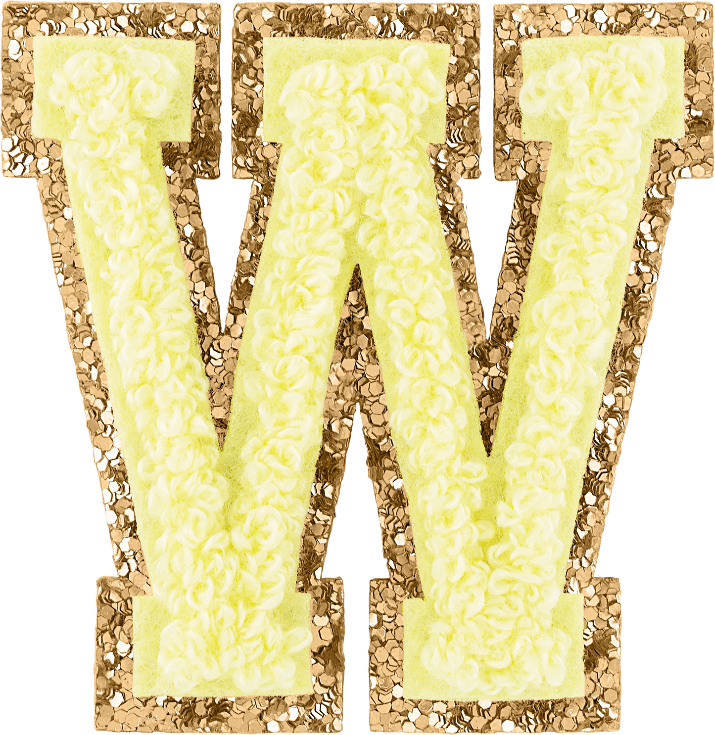 Banana Glitter Varsity Letter Patches