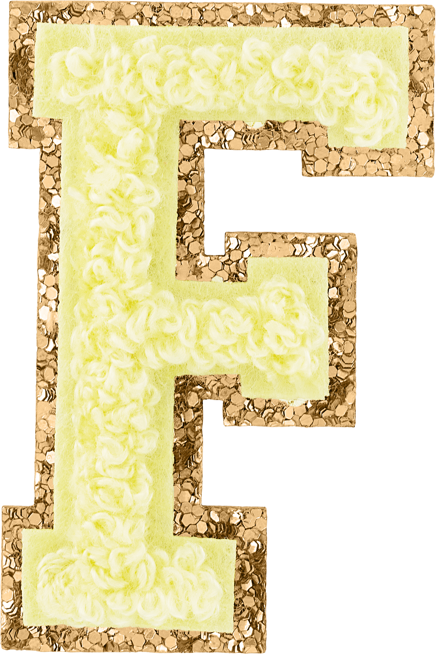 Banana Glitter Varsity Letter Patches