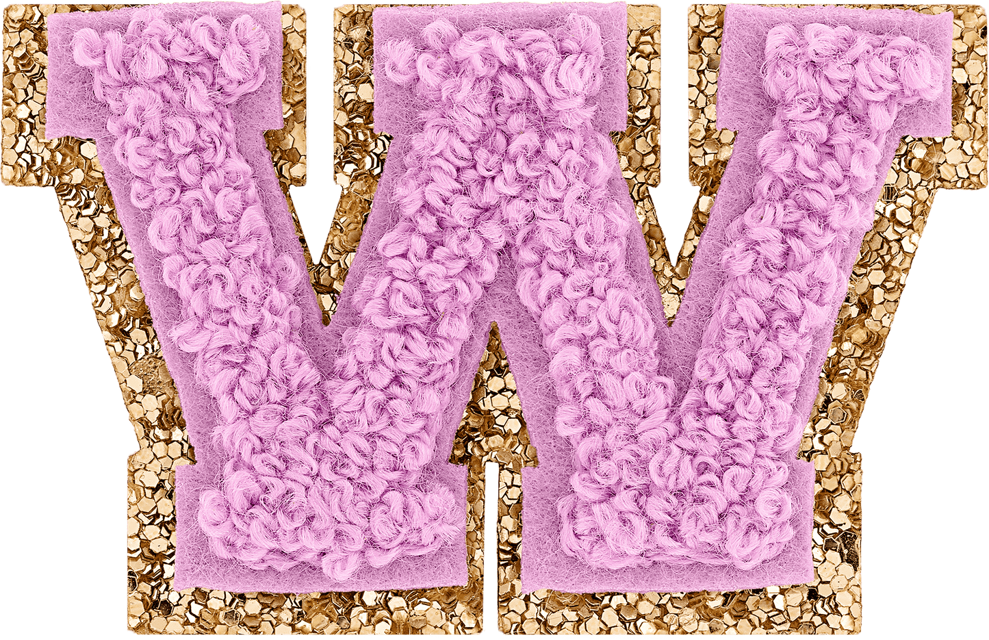 Grape Mini Glitter Varsity Letter Patch
