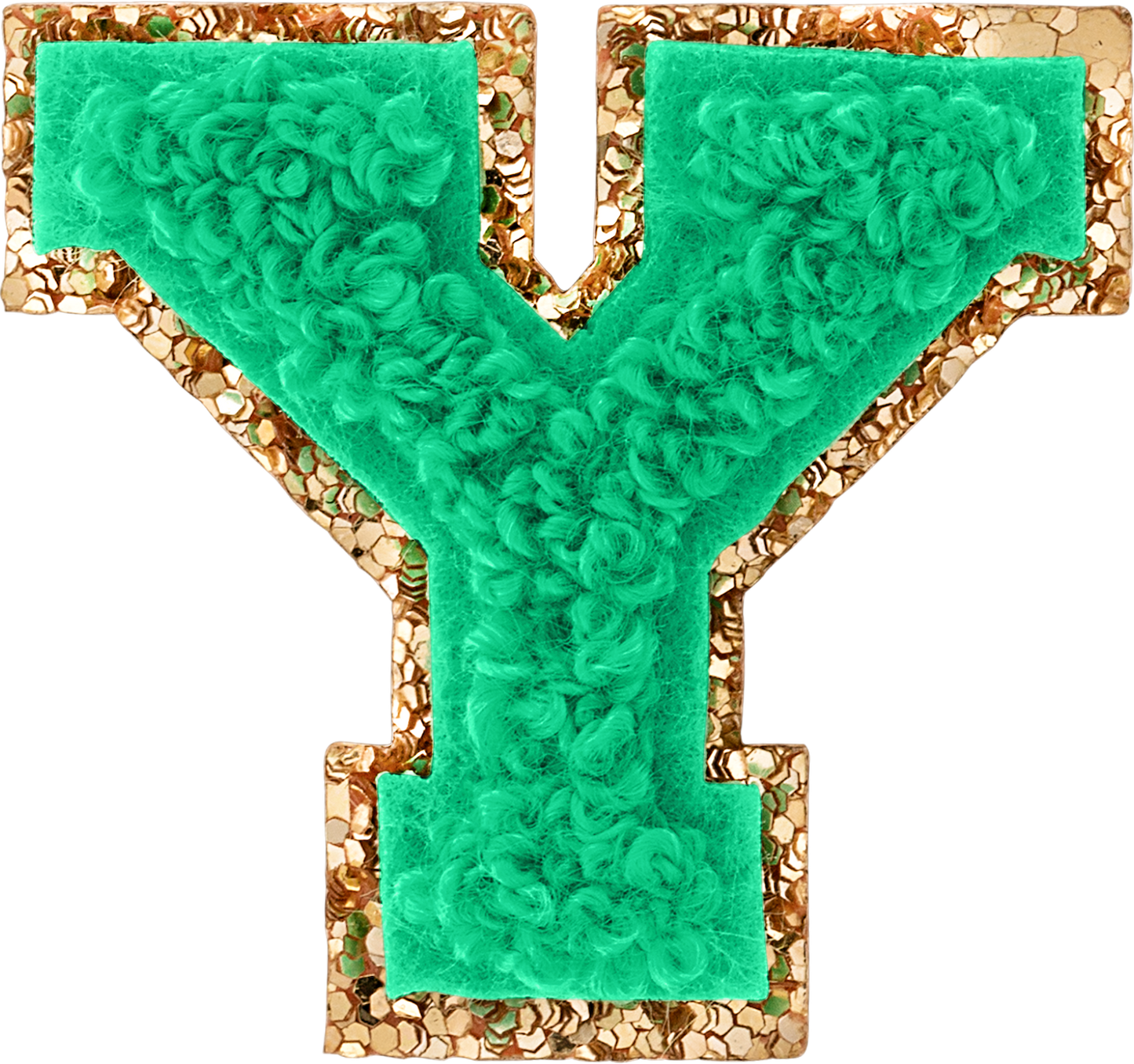 Avocado Mini Glitter Varsity Letter Patch
