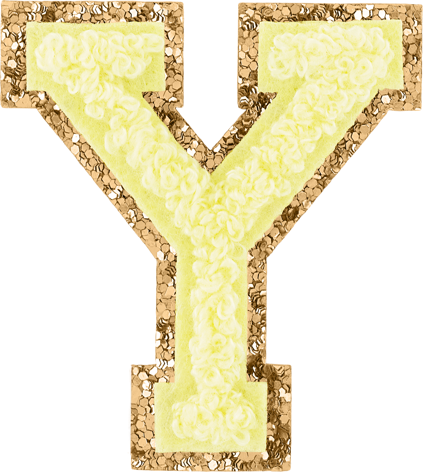 Banana Glitter Varsity Letter Patches