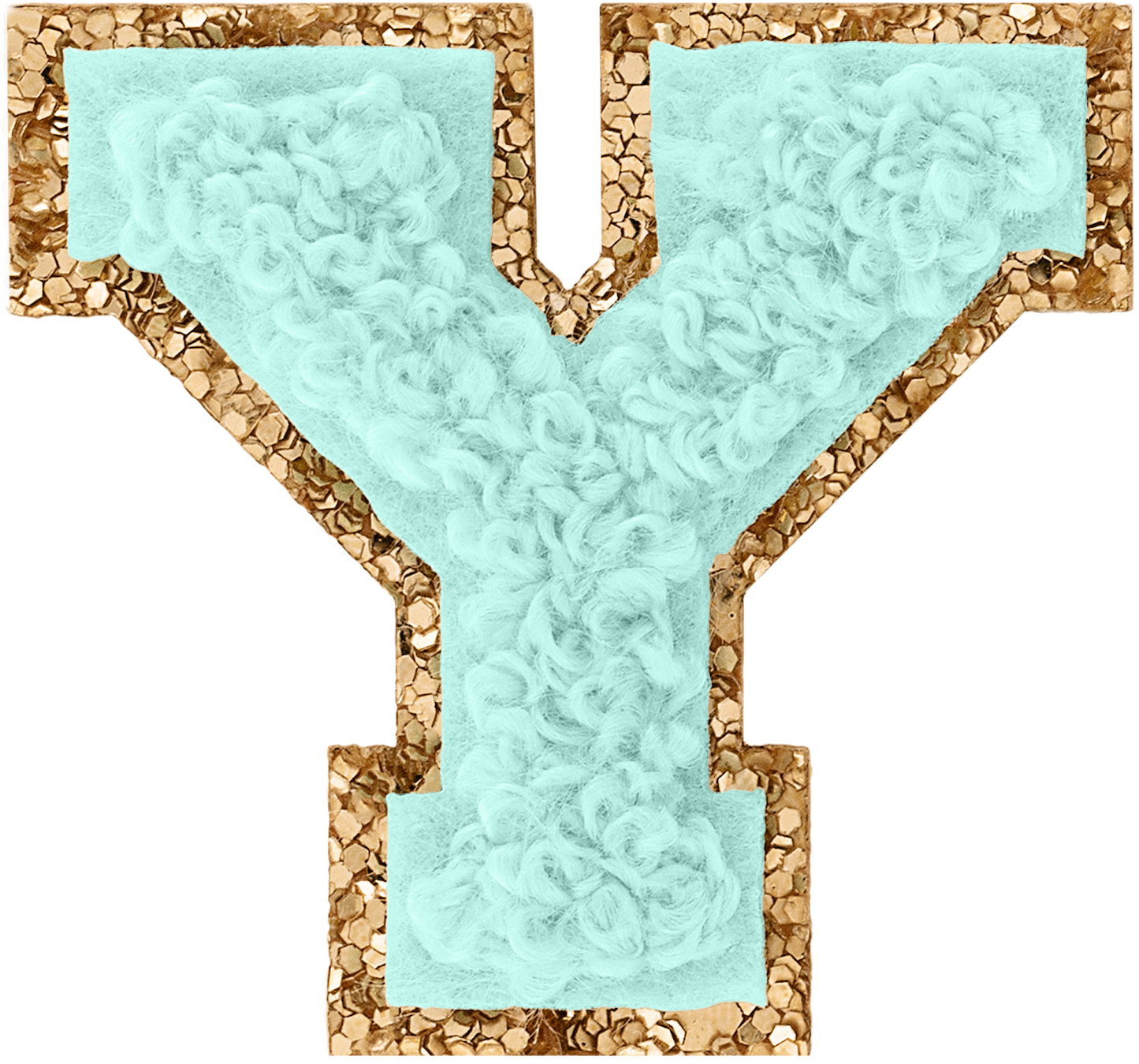 Cotton Candy Mini Glitter Varsity Letter Patch