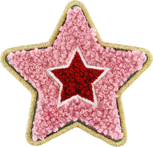 Varsity Star Patch Pink/Red