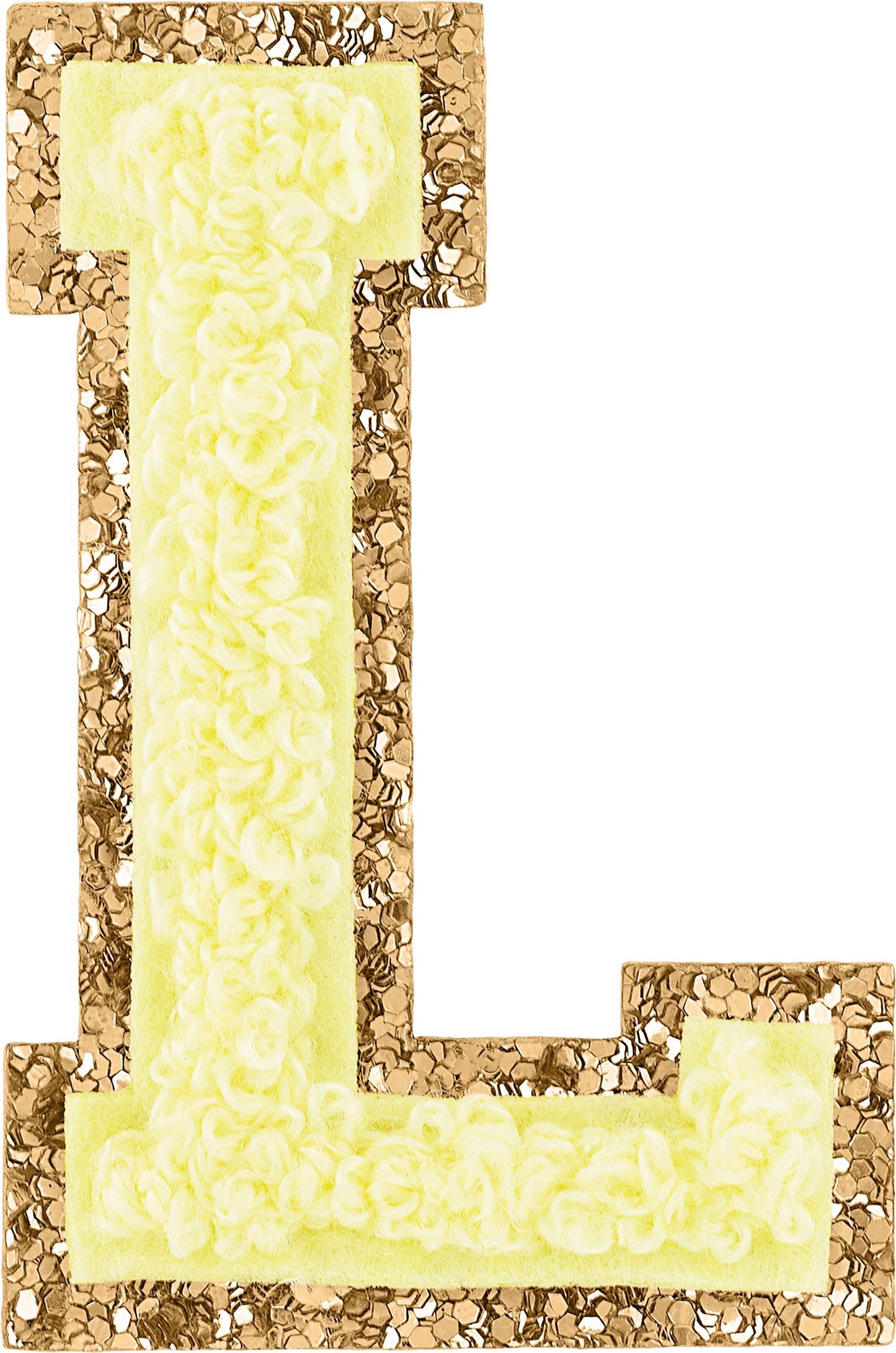 Banana Glitter Varsity Letter Patches