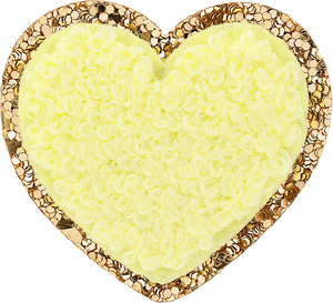 Banana Mini Glitter Varsity Heart Patch