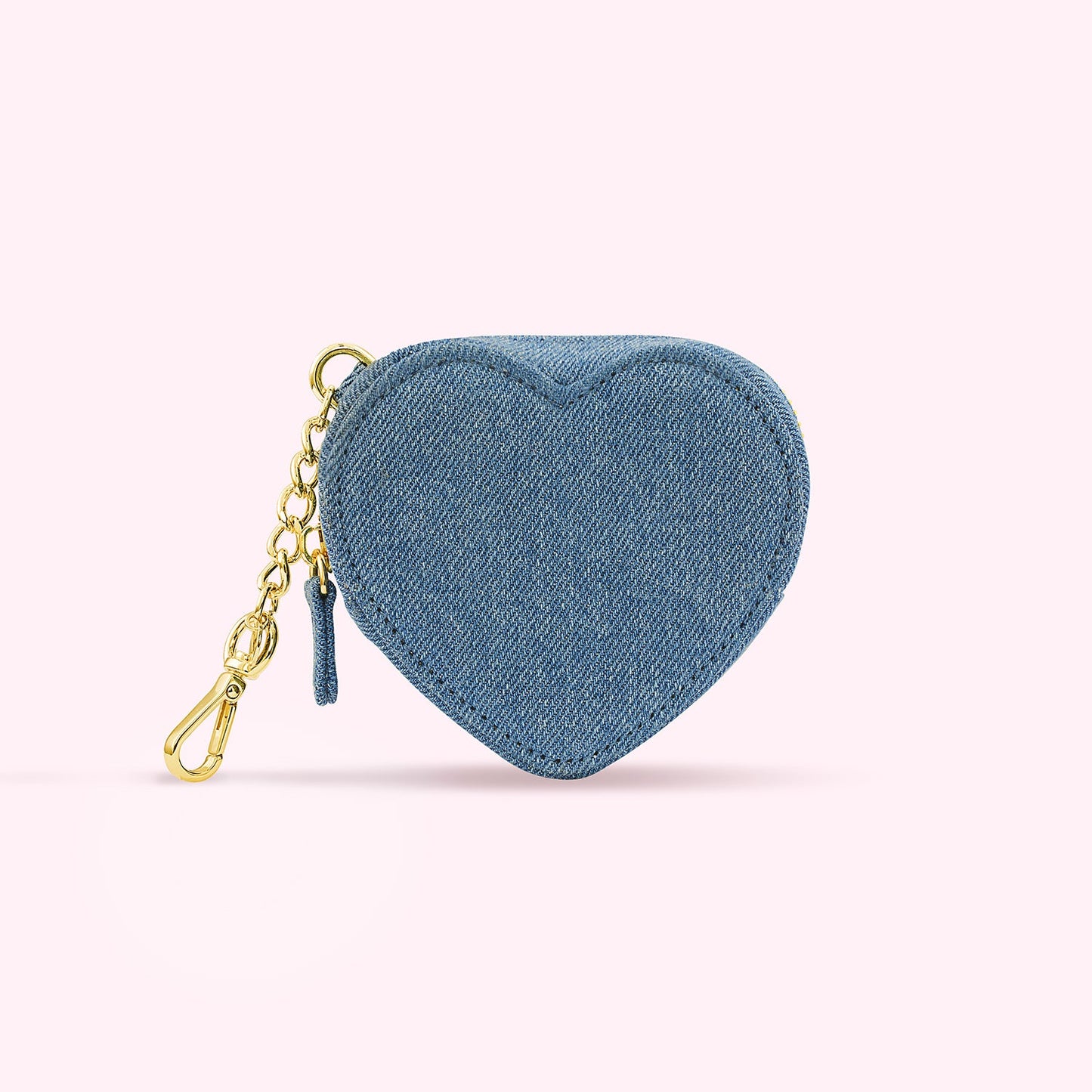 Denim Heart Change Purse