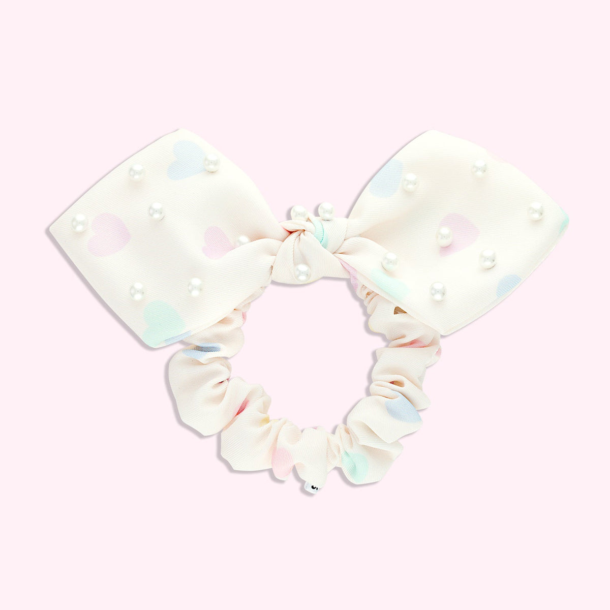 Mickey & Minnie Pastel Hearts Nylon Classic Scrunchie
