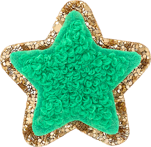 Avocado Mini Glitter Varsity Star Patch