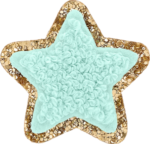 Cotton Candy Mini Glitter Varsity Star Patch