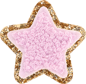 Lilac Mini Glitter Varsity Star Patch