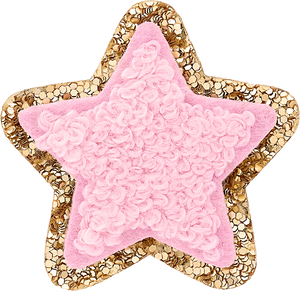 Flamingo Mini Glitter Varsity Star Patch