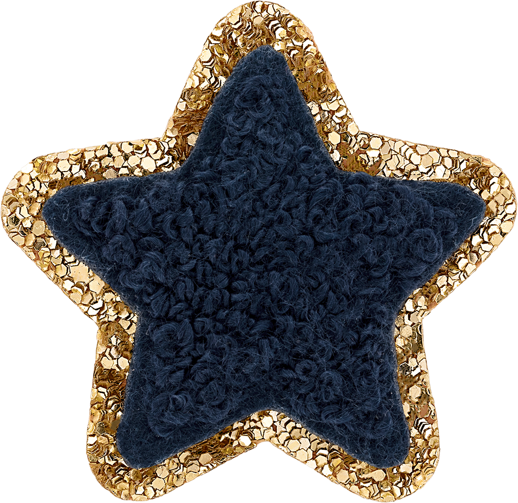 Sapphire Glitter Varsity Star Patch