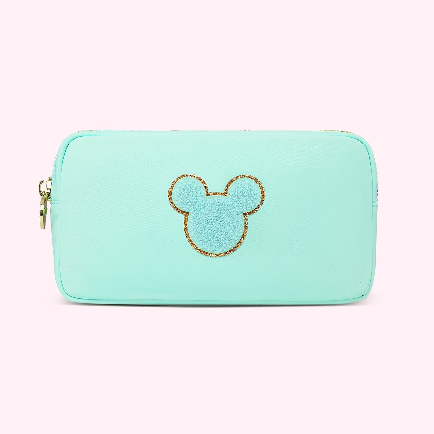 Small Cotton Candy Pouch with Mickey Glitter Patch