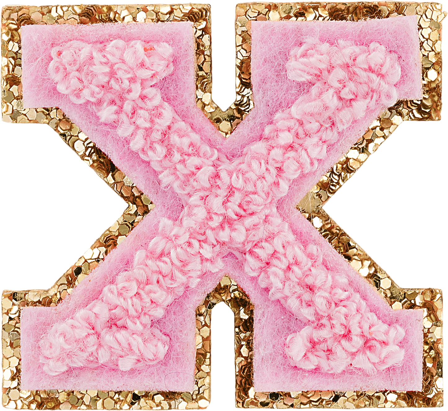 Flamingo Mini Glitter Varsity Letter Patch