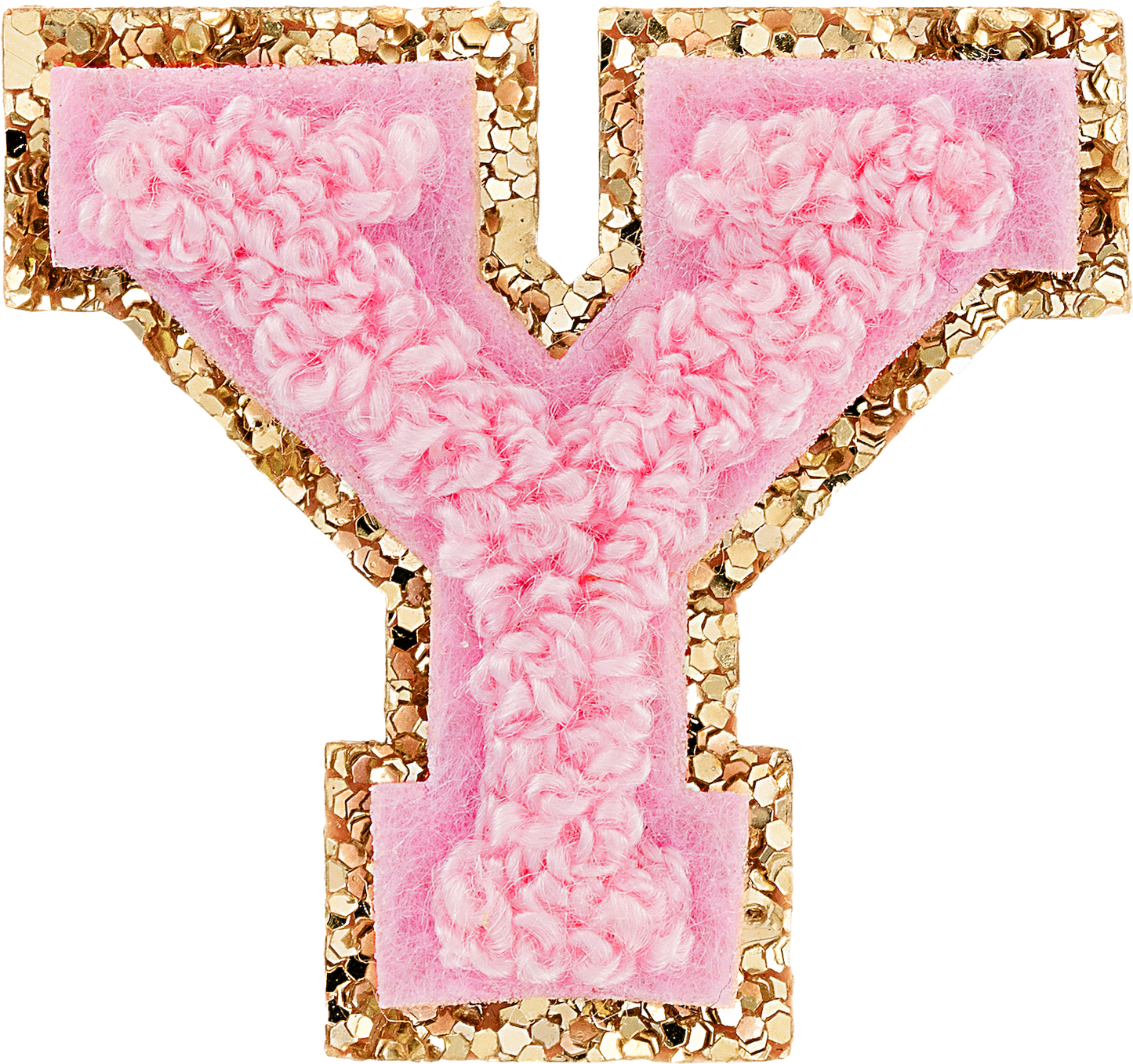 Flamingo Mini Glitter Varsity Letter Patch