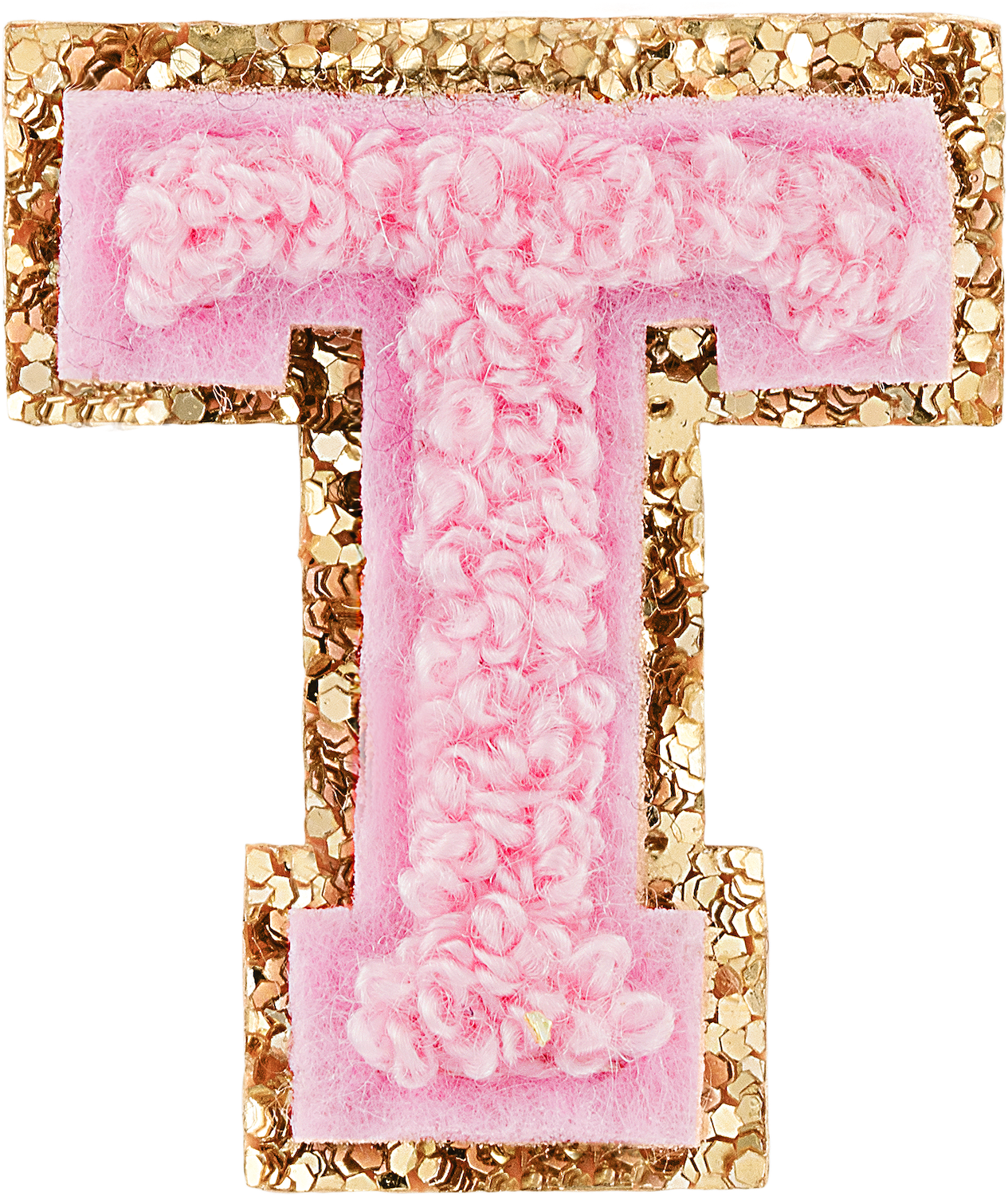 Flamingo Mini Glitter Varsity Letter Patch