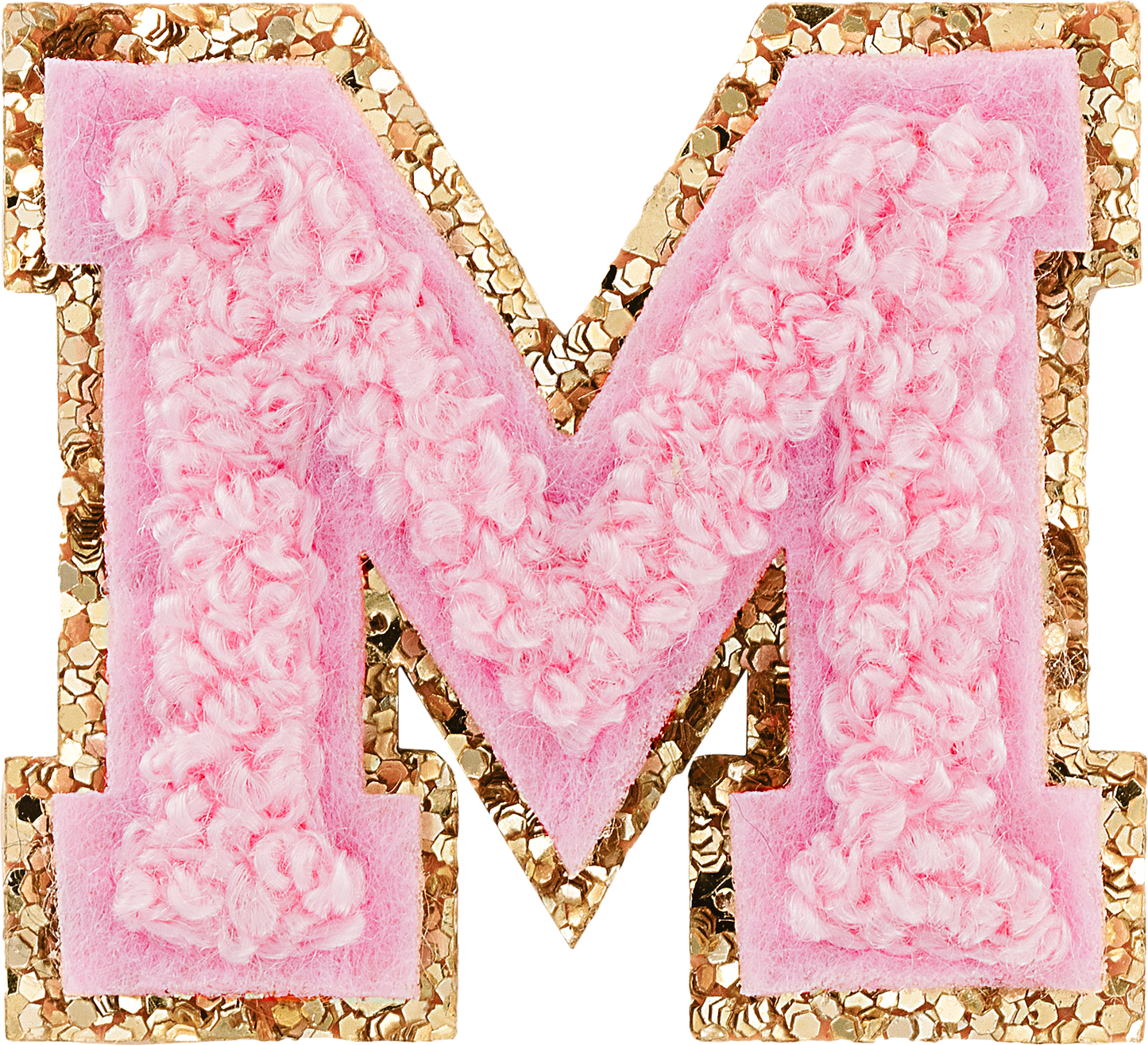 Flamingo Mini Glitter Varsity Letter Patch
