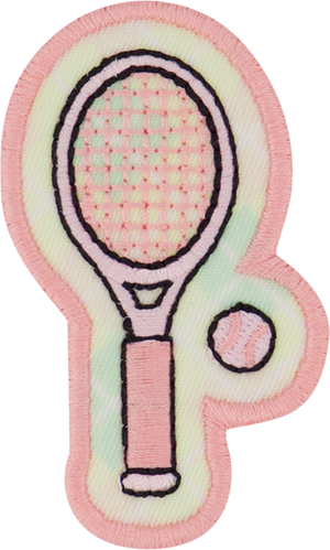 Pink Tennis Racket Patch