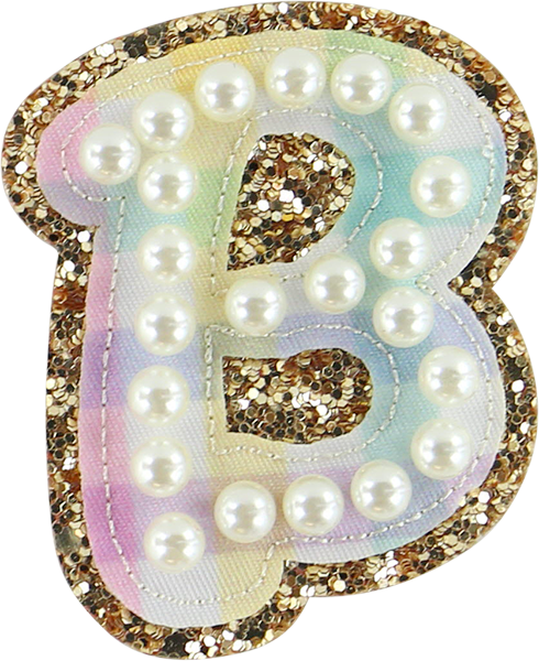 Rainbow Gingham Pearl Letters