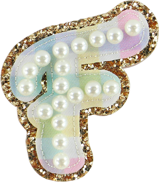 Rainbow Gingham Pearl Letters