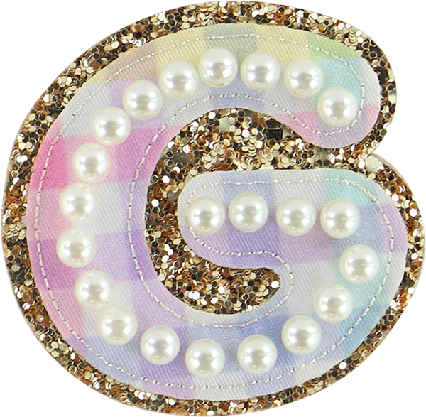 Rainbow Gingham Pearl Letters