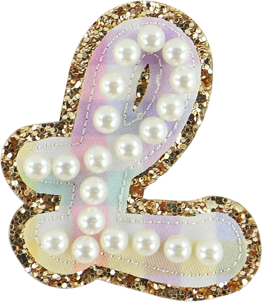 Rainbow Gingham Pearl Letters