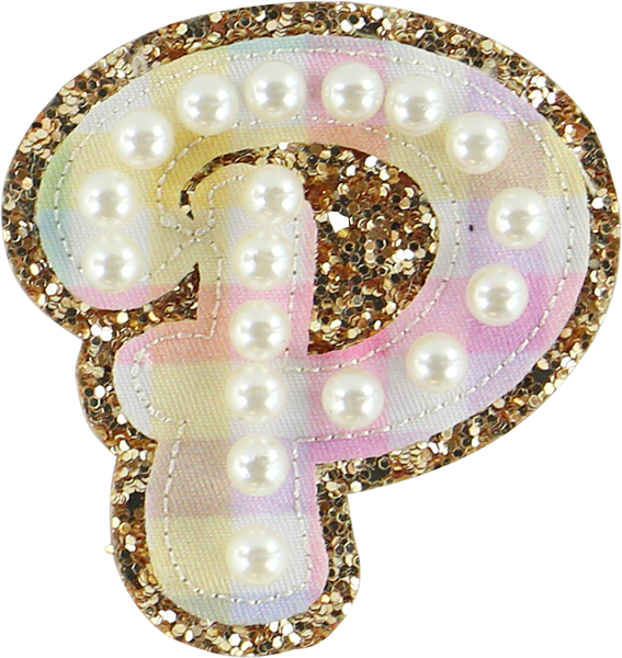 Rainbow Gingham Pearl Letters