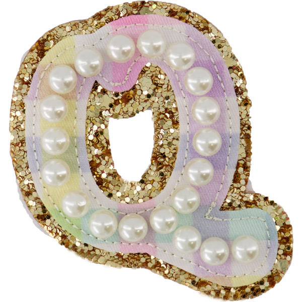 Rainbow Gingham Pearl Letters