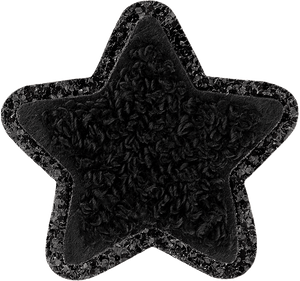 Noir Glitter Varsity Star Patch
