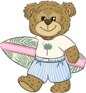Charleston Surfer Bear Patch