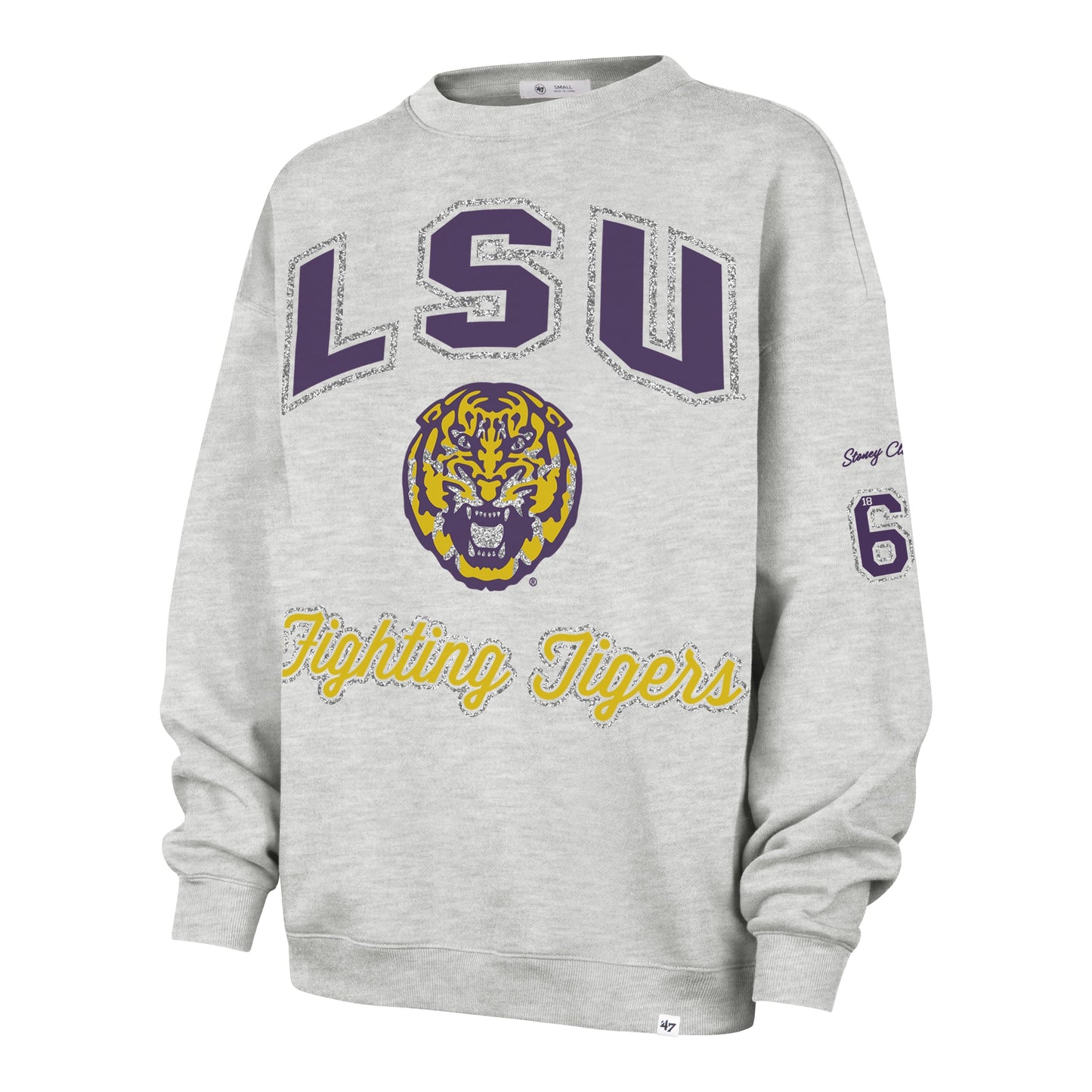 Stoney Clover Lane X '47 Louisiana State University Glitter Arch Oversized Crew