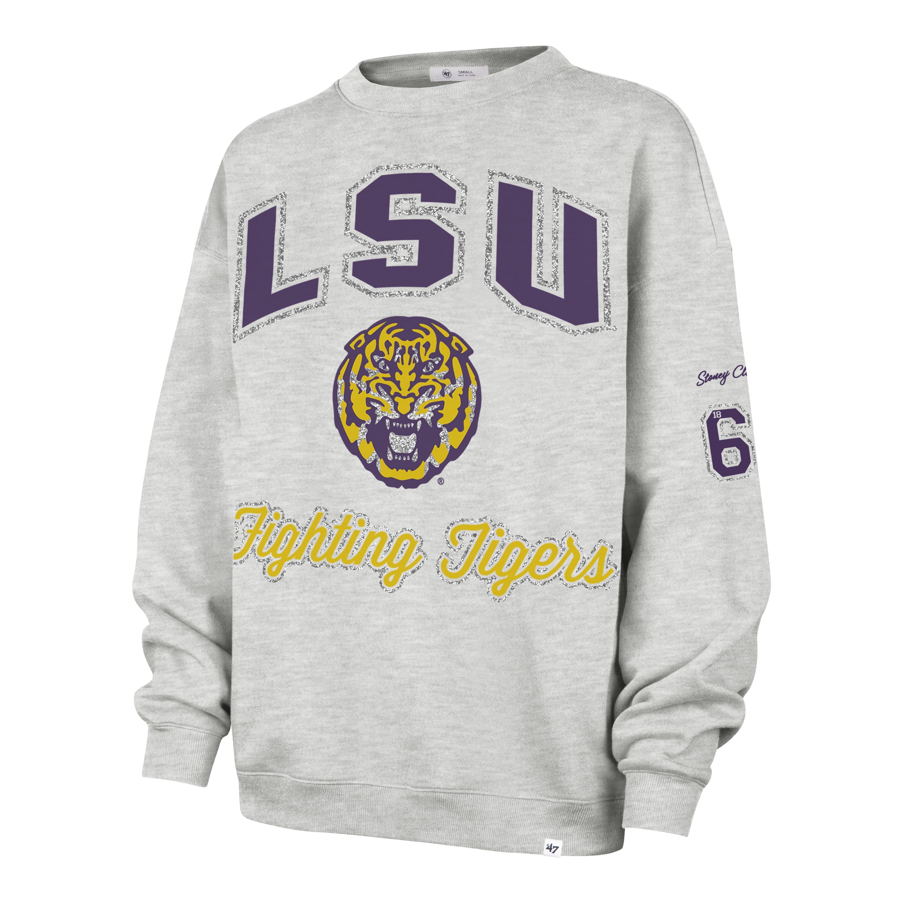 Stoney Clover Lane X '47 Louisiana State University Glitter Arch Oversized Crew