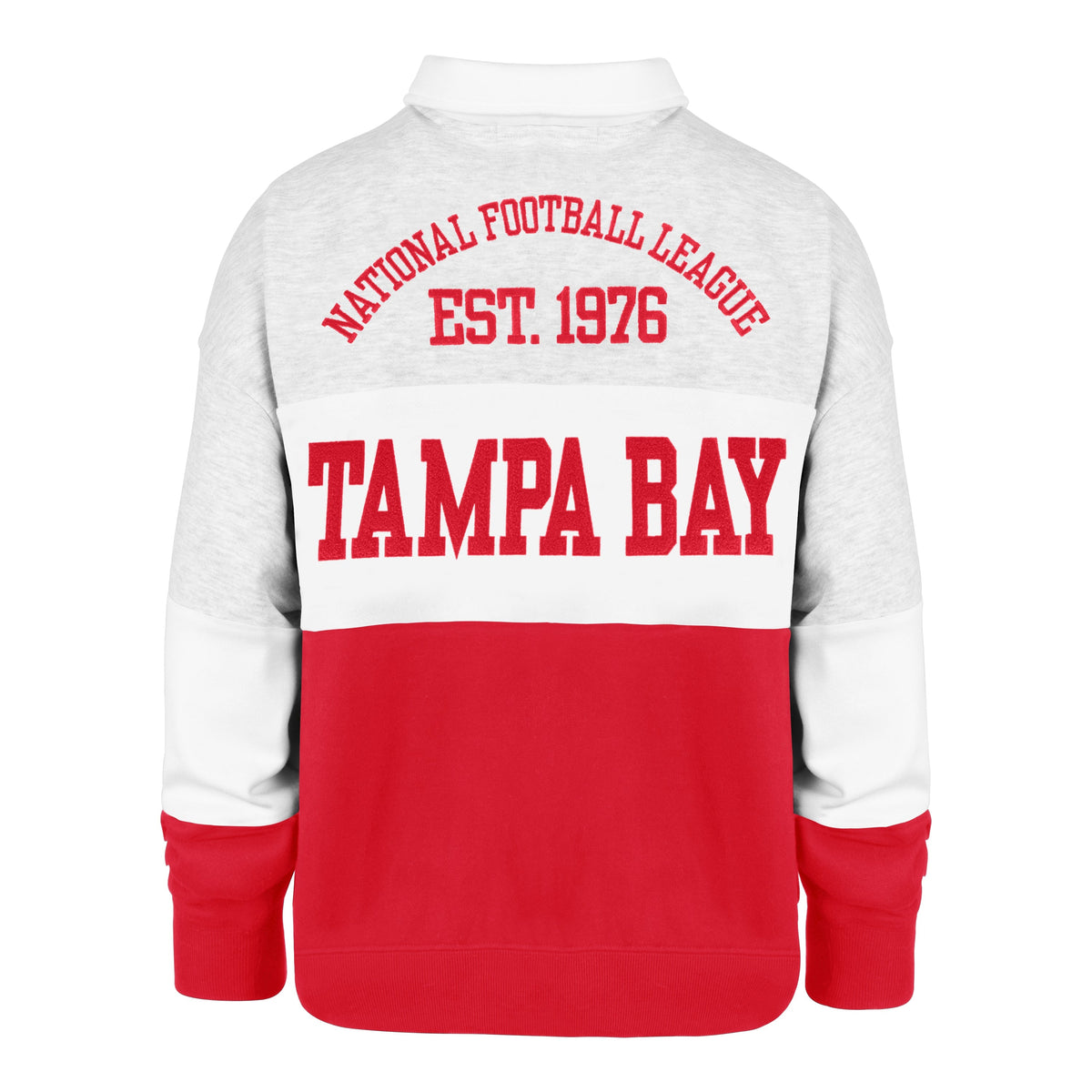 Stoney Clover Lane X '47 Tampa Bay Buccaneers Paneled Rugby Sweatshirt