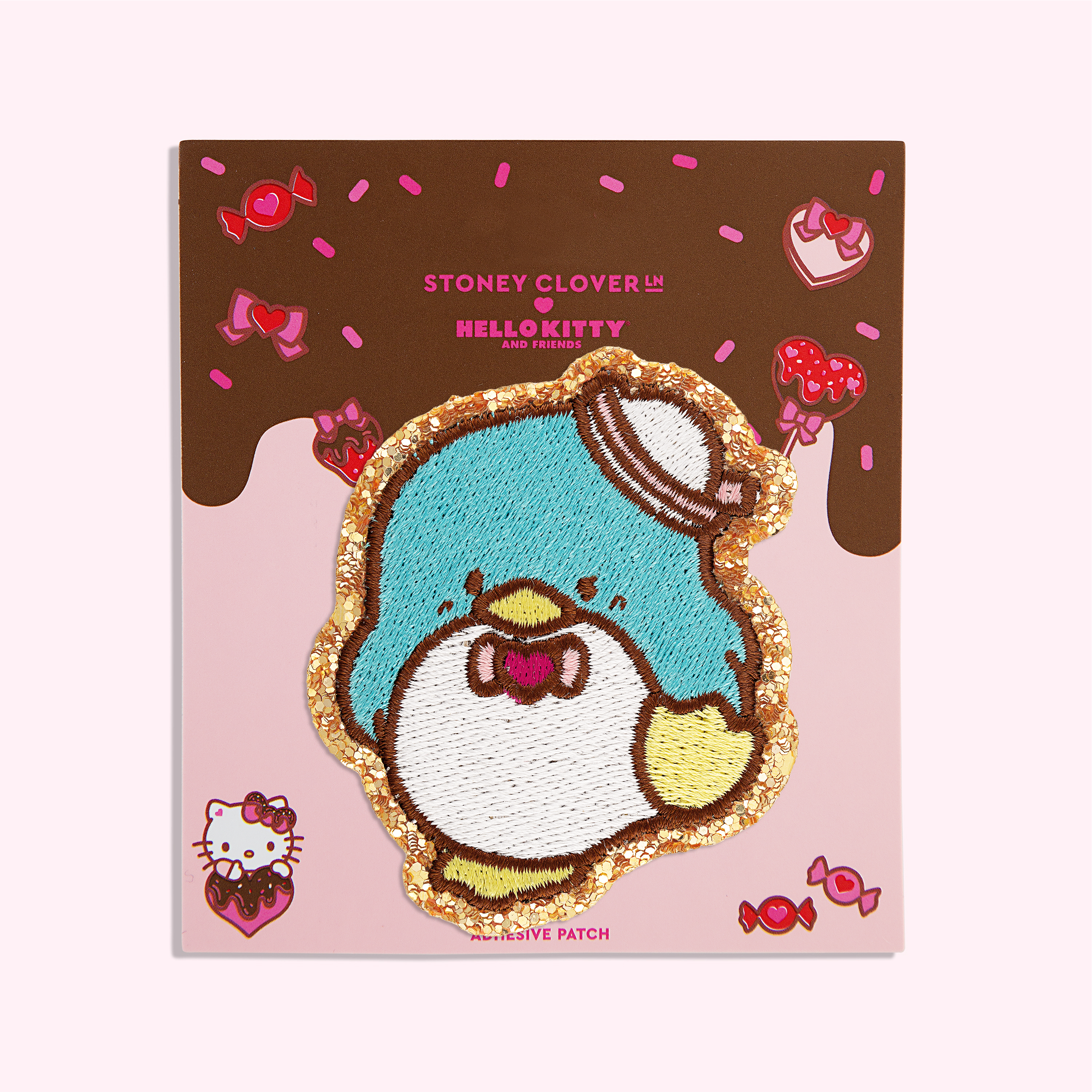 Tuxedo Sam Valentine's Day Glitter Varsity Patch