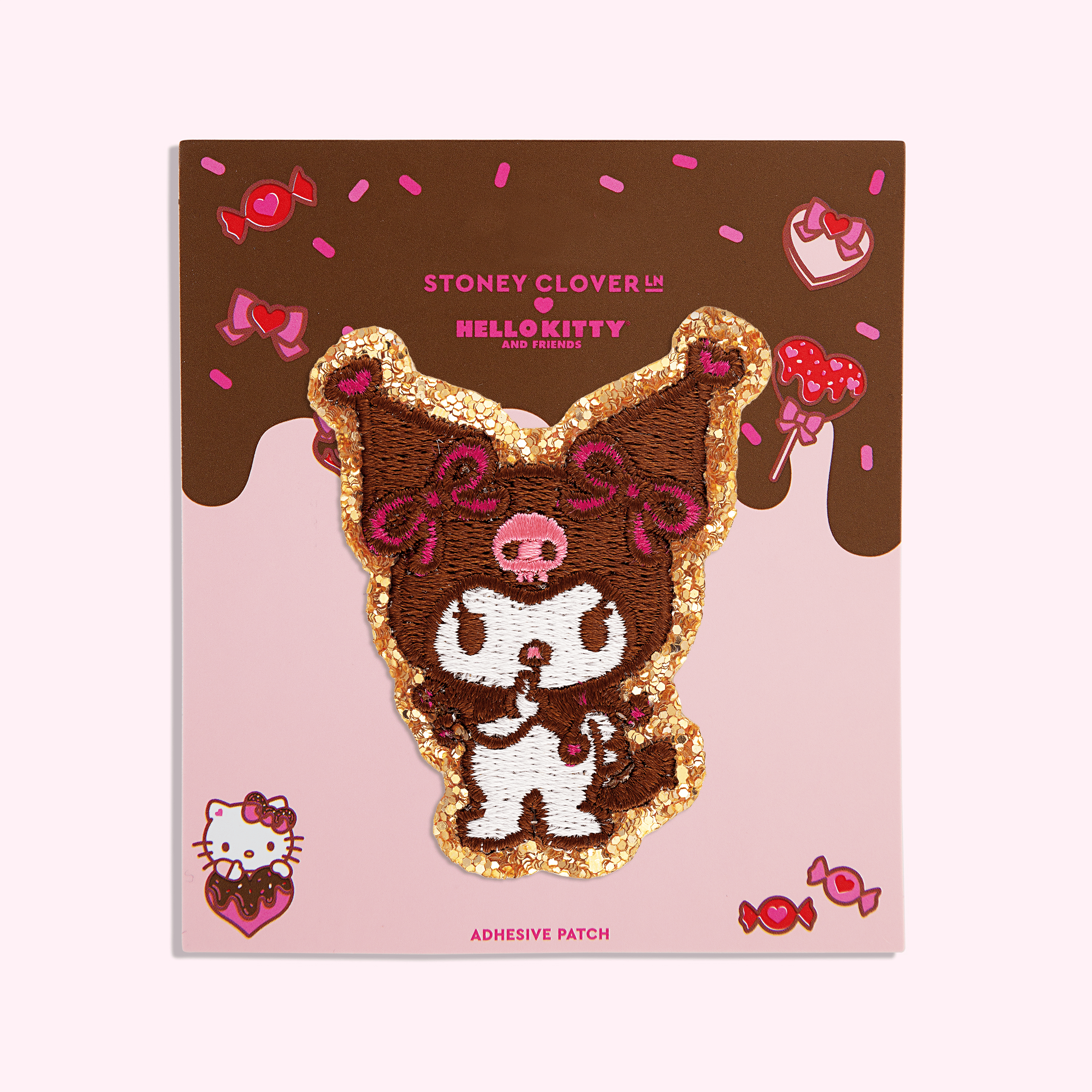 Kuromi Valentine's Day Glitter Varsity Patch