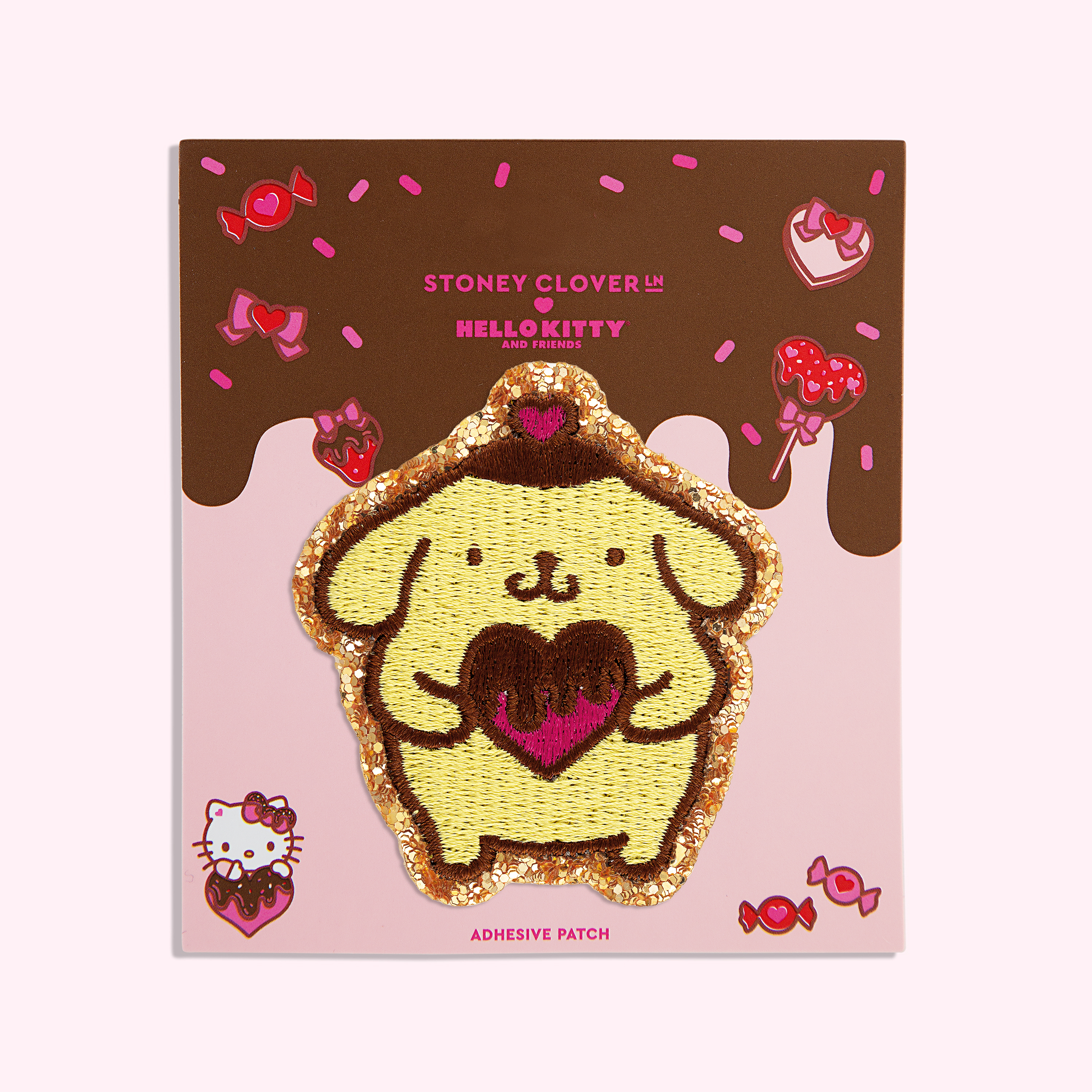 Pompompurin Valentine's Day Glitter Varsity Patch
