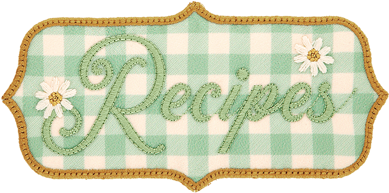 Gingham Recipes Patch